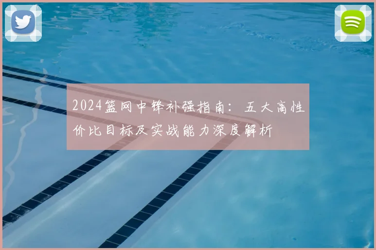 2024篮网中锋补强指南:五大高性价比目标及实战能力深度解析